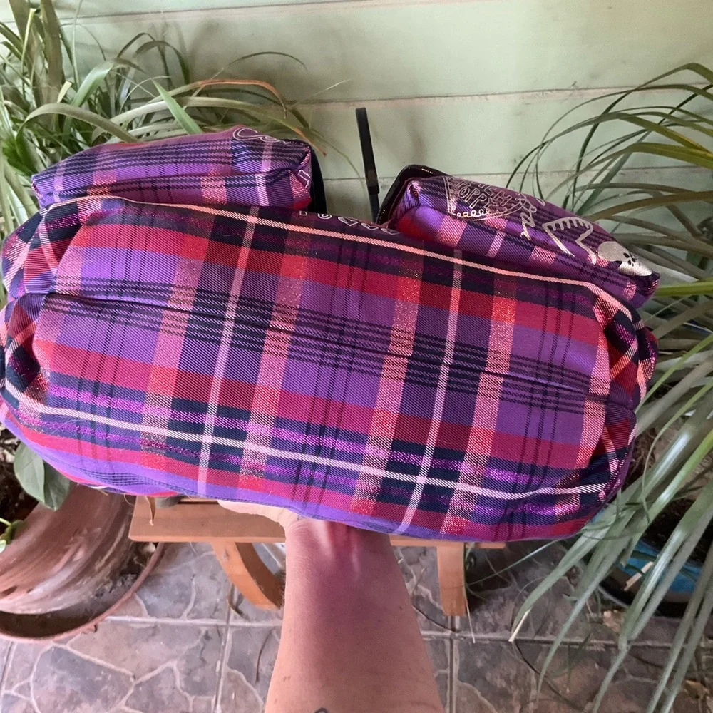 Coach Poppy Tartan hobo, 4 hang tags, like new, statement bag for vintage lovers - Picture 10 of 13
